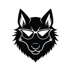 wolf head vector