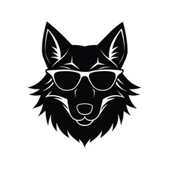 wolf head vector