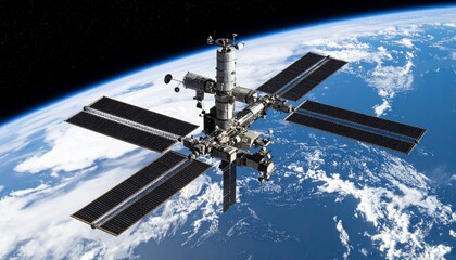 International Space Station close-up scene