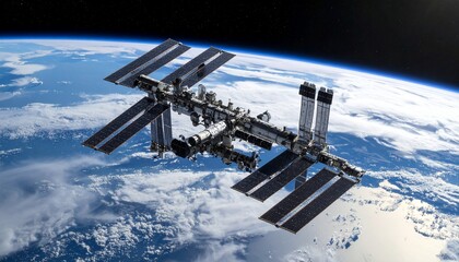 International Space Station close-up scene