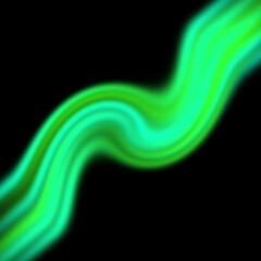 Dynamic vibrant green wave flowing smoothly across a dark backdrop for modern designs and creative projects