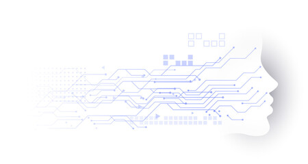 technology face circuit diagram background