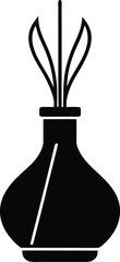 Aromatherapy Diffuser silhouette vector art illustration and minimal black and white design