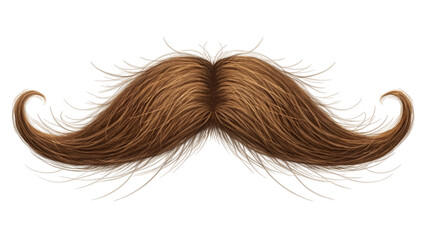 brown beard , brown mustache isolated on transparent background