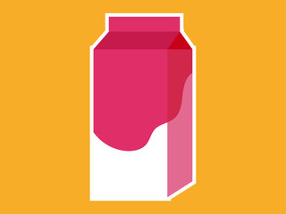 Illustration of a milk bottle sticker