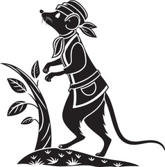 black and white cartoon illustration