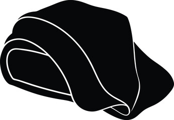 Weighted blanket silhouette vector art illustration