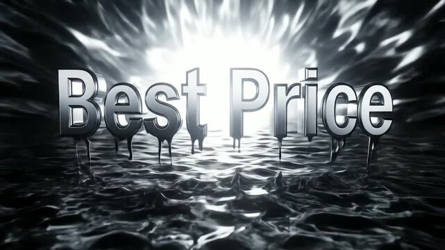 A digital graphic showcasing the phrase "Best Price" with a dramatic, stylized background.