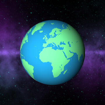 Earth 2D Rotating Animation Background Square