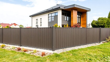 Modern house exterior on a sunny day