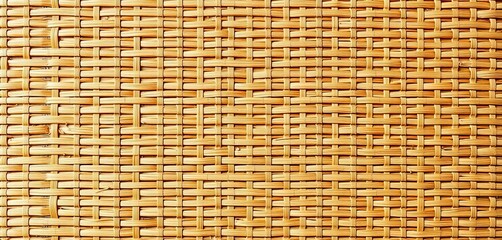 Obraz premium Light brown seamless pattern of woven bamboo texture, element, material