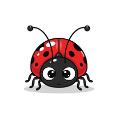 Obraz premium Beetle cartoon character isolated on a white background