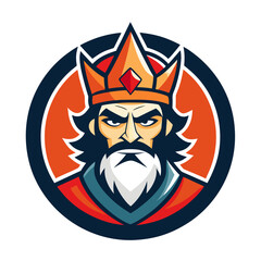 Illustration of a king with a crown, representing power and authority