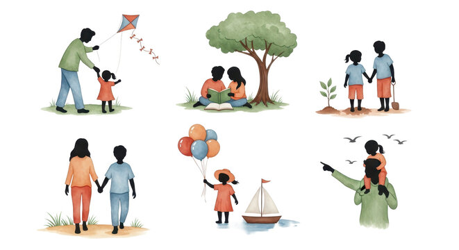 Diverse Family Activities Outdoor Fun and Bonding Moments