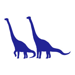2 Brachiosaurus Friends Long Neck Love Couple Romantic Team
