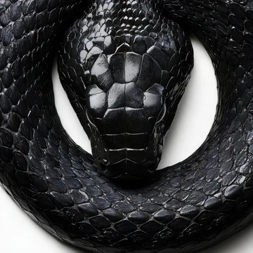 Intricate Gobo Stencil of a Coiled Black Snake