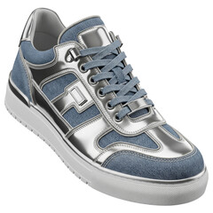Fashionable sneaker isolated on transparent background