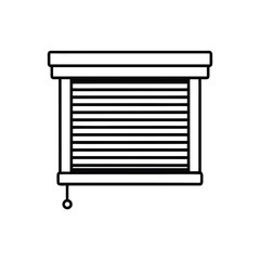 A roller shutter symbol line art vector illustration
