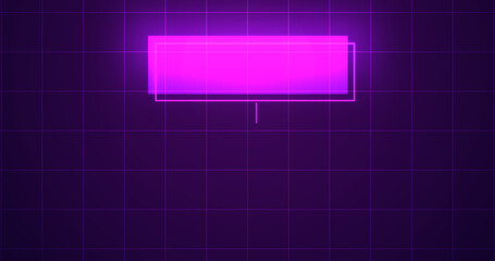 Infographic glowing hologram with empty space for text bg. Business hierarchy squares chart. Workflow flowchart algorithm display. Employee management scheme for organizations. Role assignment.