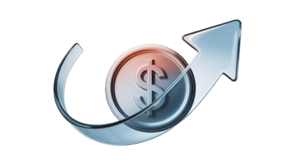 Rising Dollar Coin Value Growth Success Finance