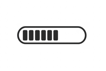 Loading bar progress indicator showing percentage completion on transparent background