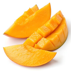 Delicious mango slices with vibrant golden-yellow color.