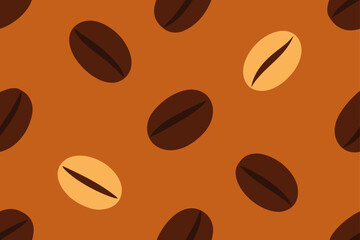 Obraz premium flat design seamless coffee beans pattern