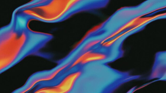 Background wavy abstract video 4k features abstract colorful liquid flowing smoothly.