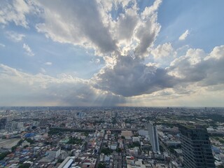 Fototapeta premium aerial view of the city