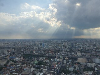 time lapse clouds over city