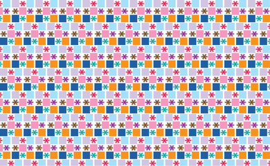 seamless geometric pattern mix color design