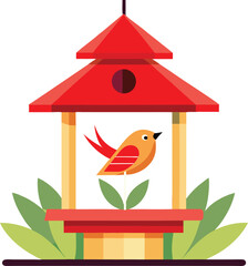 Bird house on branch