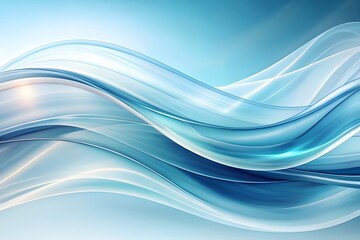 Obraz premium Abstract blue wave pattern with flowing lines and light effects, representing water or energy in a smooth, modern design