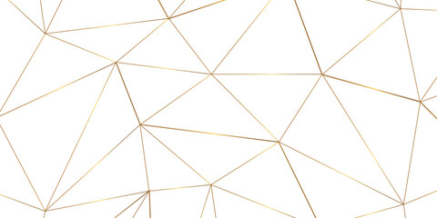 golden vector poly triangle texture. clean and modern science chemical theme background. Abstract geometric pattern composed of triangular. white golden vector triangle mosaic wallpaper , vector.	