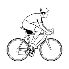 Fototapeta premium Bicycle riding illustration for sports and health related projects. This vector is best for graphic design, indoor cycling classes, event posters, health magazine covers, social media content.