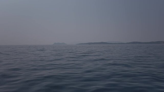 view from yacht in lefkada, greece