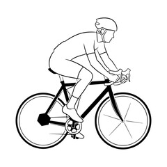 Fototapeta premium Bicycle riding illustration for sports and health related projects. This vector is best for graphic design, indoor cycling classes, event posters, health magazine covers, social media content.