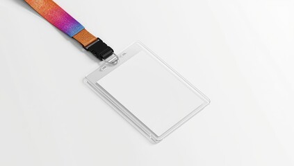 Minimalist photo product Lanyard id card mockup