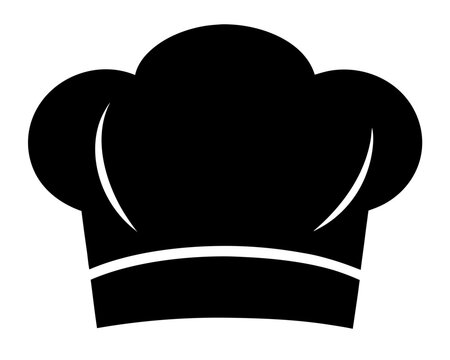 recommend clip art: Chef hat black silhouette vector  ,cook hat icon illustration
