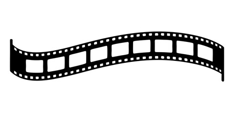 film strip silhouette vector illustration