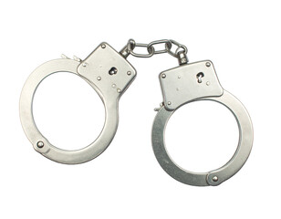 handcuffs on white background