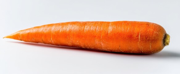 The carrot isolated on a white background showcasing fresh organic produce and texture