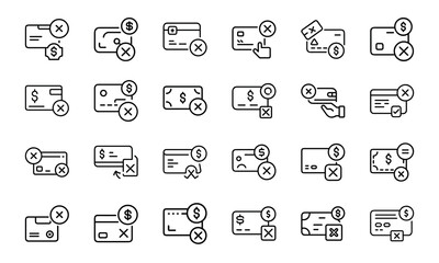 24 E-commerce and Shopping Line Icons Online Store, Delivery, Discount, Order Tracking, Product Rating, Inventory, Mobile Shopping, Payment, and Customer Review Vector Icon Set