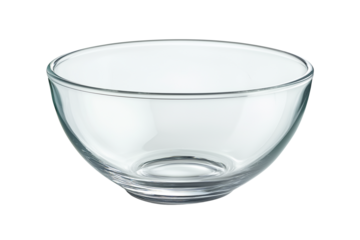 Glass bowl isolated on transparent background. Kitchen glass serving bowl png
