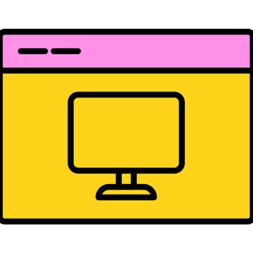 Web Browser Tool desktop mode flat icon design