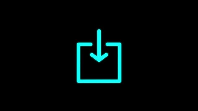 icon download, import icon, symbols. file document import icon