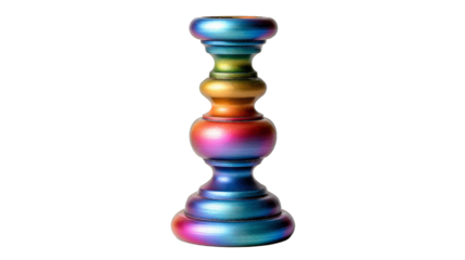 colorful candlestick on white background
