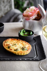 Enjoy a Savory Tart with Fresh Herbs and a Creamy