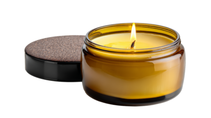 Scented candle for relax isolated on white background