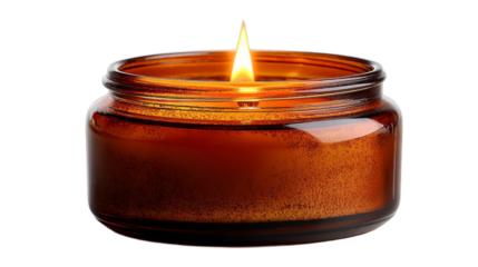 Scented candle for relax isolated on white background